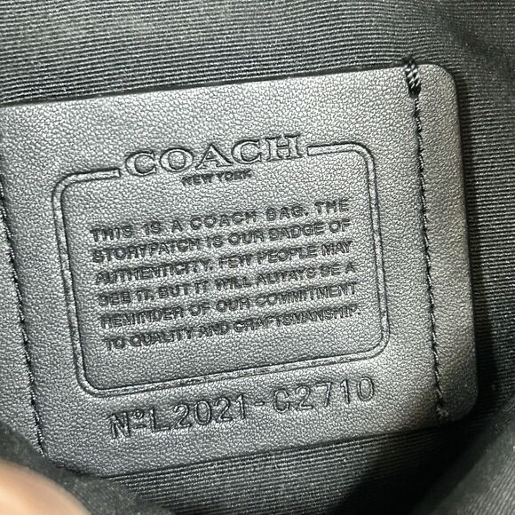 COACH MEN’S LEATHER TRACK BACKPACK - C2710 BLACK - Picture 11 of 11